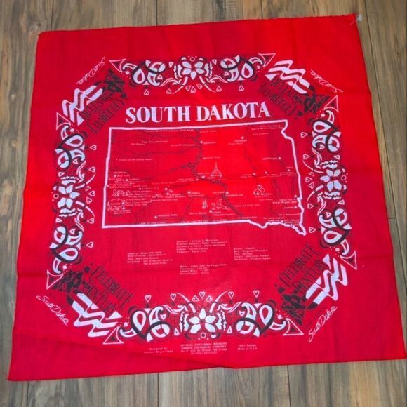 Centennial Celebrate the Century South Dakota handkerchief 1989 BANDANA - Picture 2 of 6